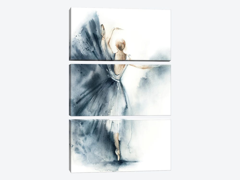 Ballet In Nordic Blue VI by Sophie Rodionov 3-piece Canvas Print