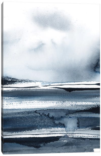 Abstract Landscape In Blue II Canvas Art Print - Sophie Rodionov