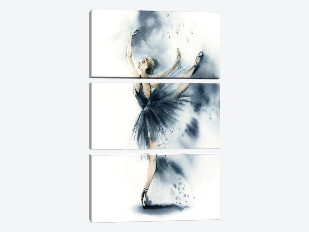 Ballet In Nordic Blue VII by Sophie Rodionov 3-piece Canvas Wall Art