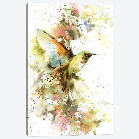 Hummingbird In Summer Colors Canvas Print #SRV134} by Sophie Rodionov Canvas Art