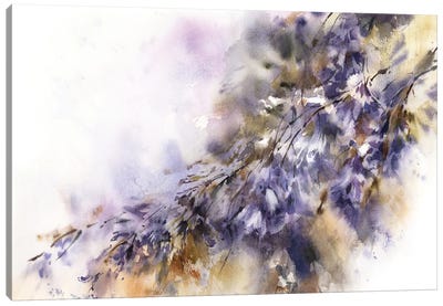 Jacaranda Flowers Canvas Art Print - Serene Watercolors