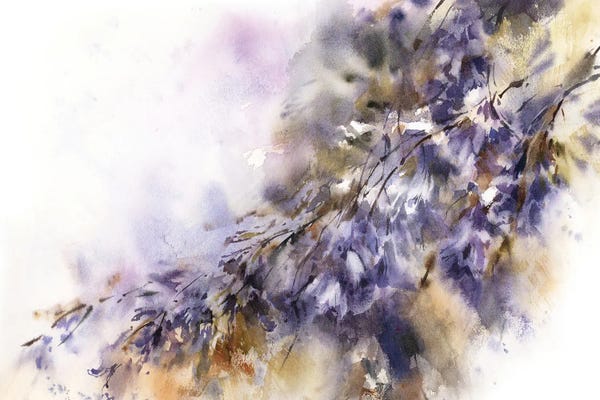 Serene Watercolors: Jacaranda Flowers by Sophie Rodionov