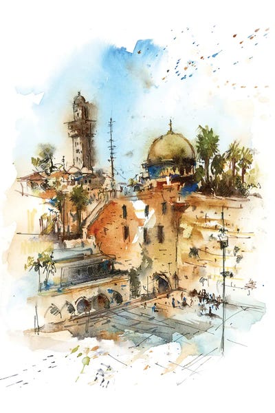 Middle Eastern Culture: Wailing Wall Jerusalem by Sophie Rodionov