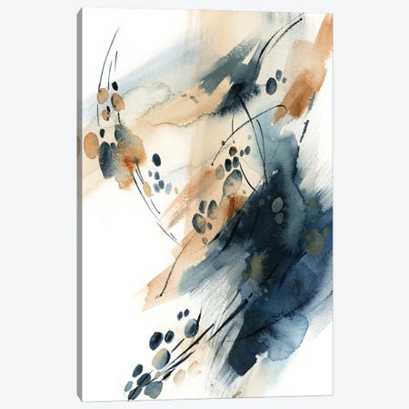 Abstract In Blue And Terracotta VII Canvas Print #SRV149} by Sophie Rodionov Canvas Artwork