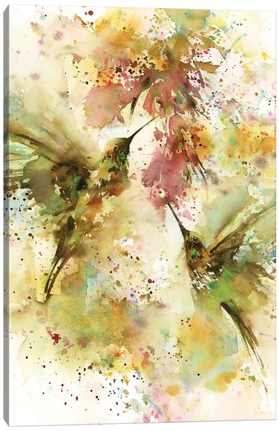 Summer Hummingbirds Canvas Art Print - Hummingbird Art