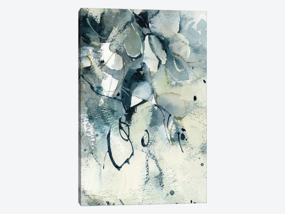 Abstract Botanical In Teal And Tan by Sophie Rodionov 1-piece Canvas Art Print