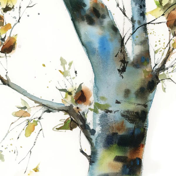 Serene Watercolors: Norwegian Wood II by Sophie Rodionov