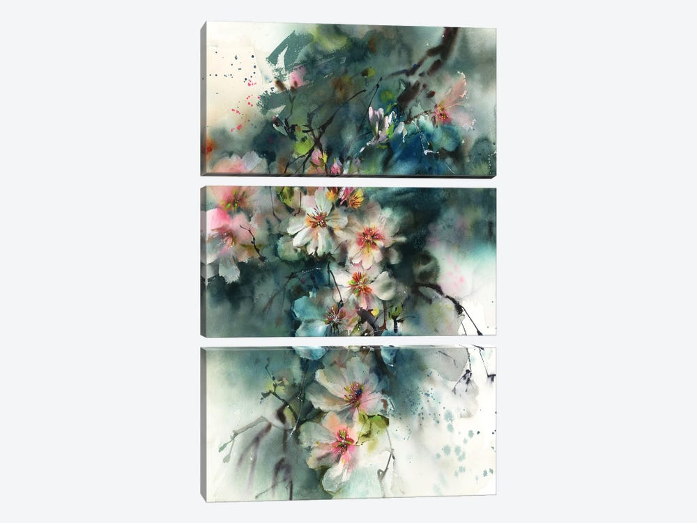Almond Blossoms by Sophie Rodionov 3-piece Canvas Artwork