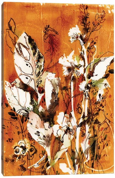 Herbs In Burnt Orange I Canvas Art Print - Herb Art