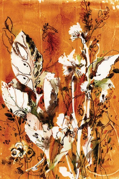 Middle Eastern Artists: Herbs In Burnt Orange I by Sophie Rodionov