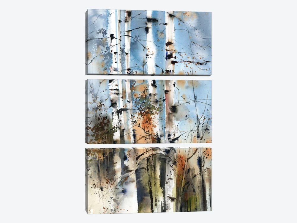 Birch Forest by Sophie Rodionov 3-piece Canvas Art