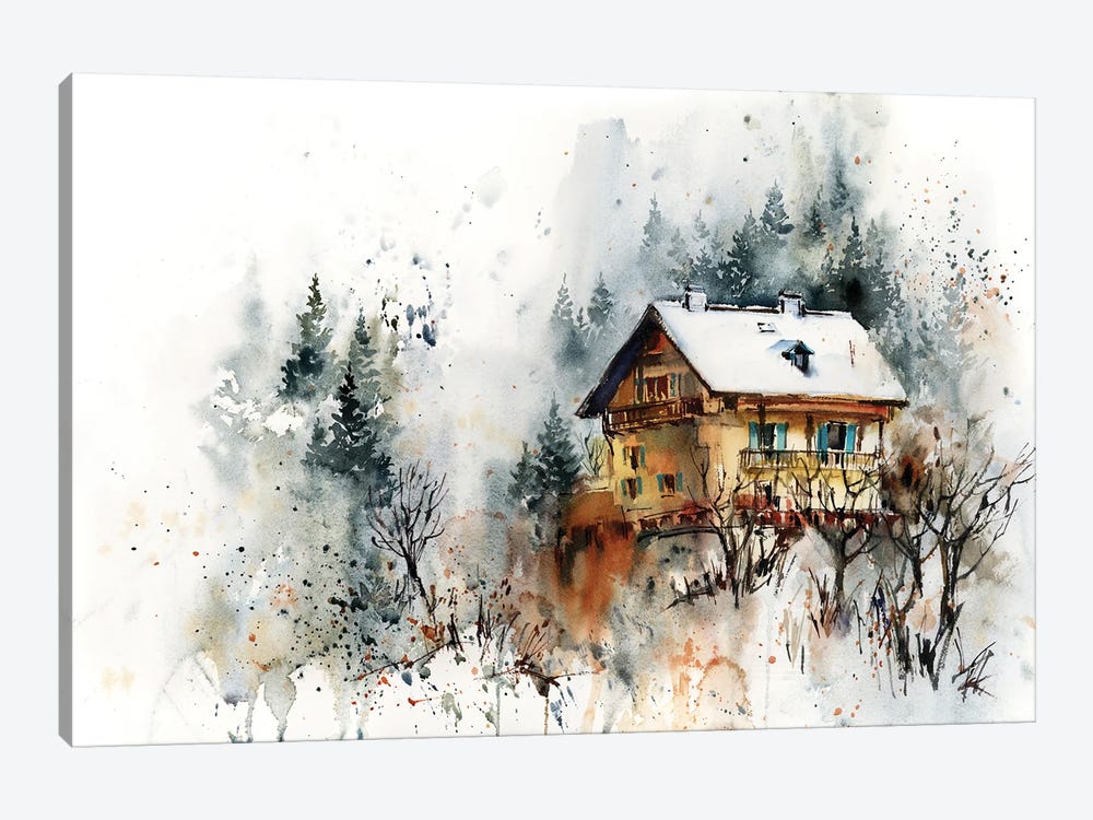 Mountains Cabin by Sophie Rodionov 1-piece Canvas Artwork