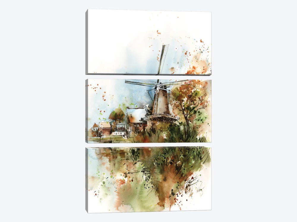 Windmill by Sophie Rodionov 3-piece Canvas Wall Art