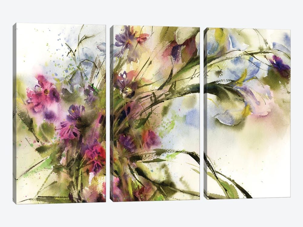 Spring Bouquet by Sophie Rodionov 3-piece Canvas Art