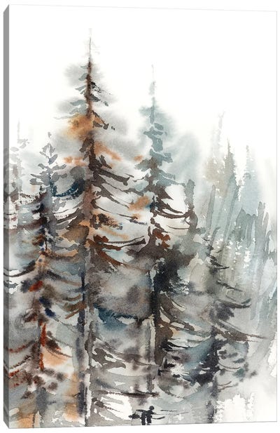 Pine Forest II Canvas Art Print - Rustic Décor