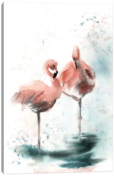 Flamingo Canvas Art Print - Sophie Rodionov