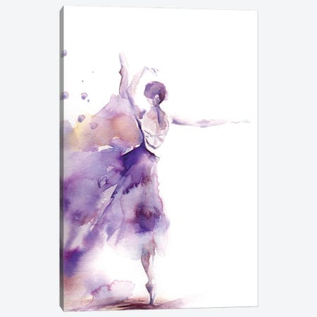 Ballerina In Purple I Canvas Print #SRV180} by Sophie Rodionov Canvas Wall Art