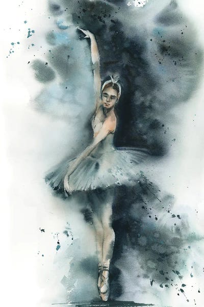 Ballet: Ballerina In Blue II by Sophie Rodionov