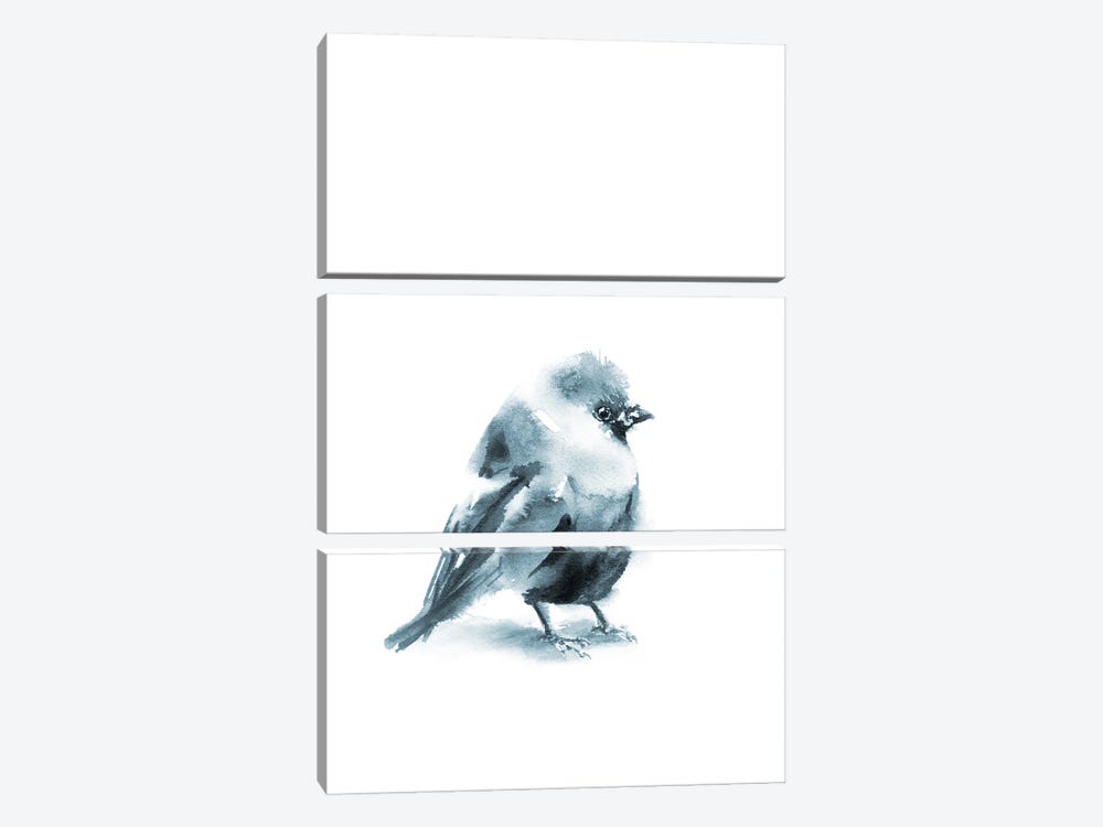 Grey Bird I by Sophie Rodionov 3-piece Canvas Print