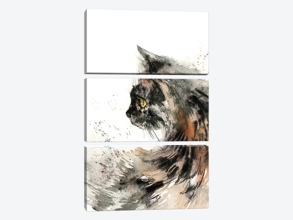 The Cat by Sophie Rodionov 3-piece Canvas Print