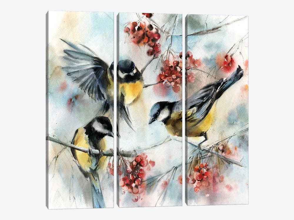 Birds by Sophie Rodionov 3-piece Canvas Art Print