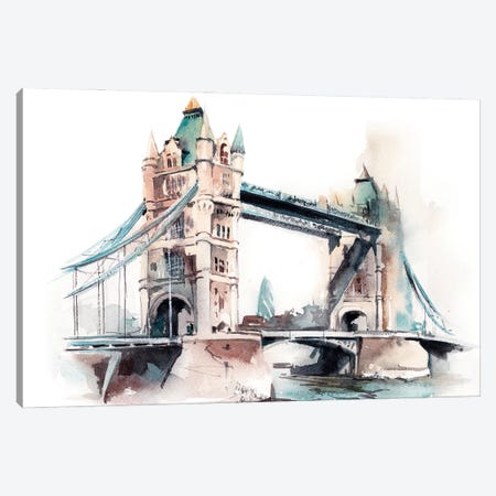 Tower Bridge Canvas Print #SRV21} by Sophie Rodionov Canvas Print