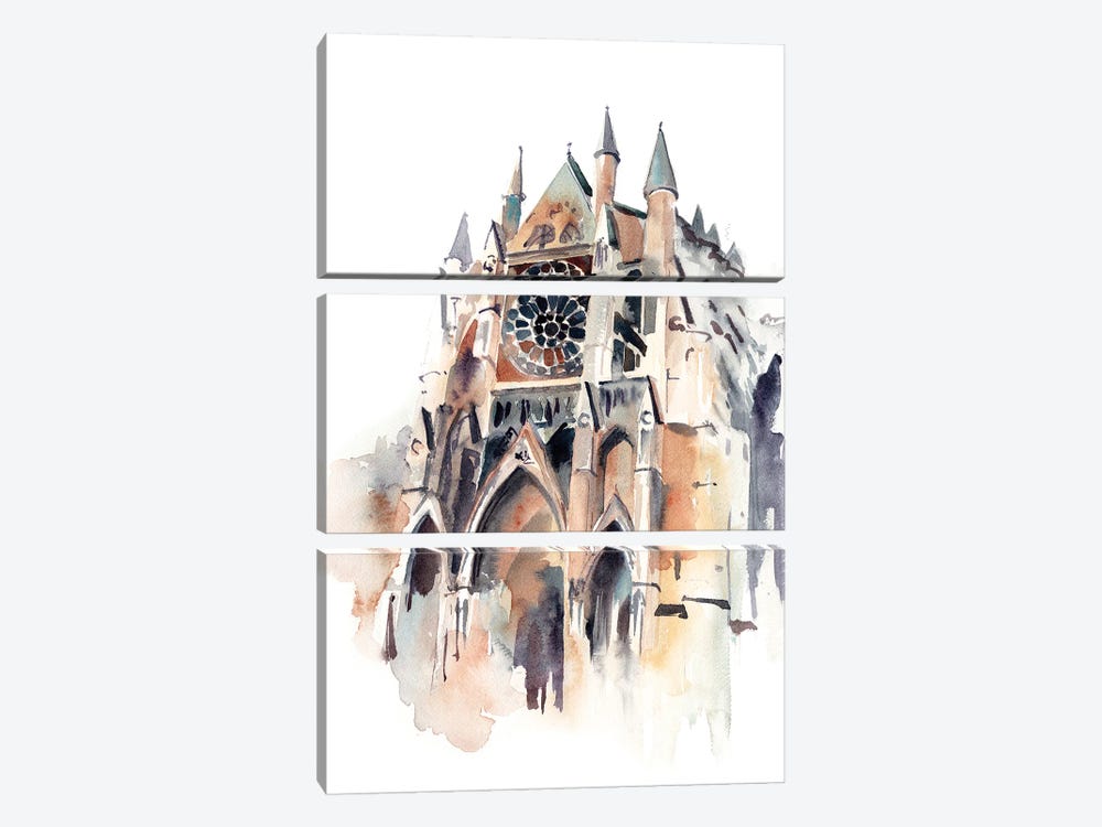 Westminster Abbey by Sophie Rodionov 3-piece Canvas Artwork