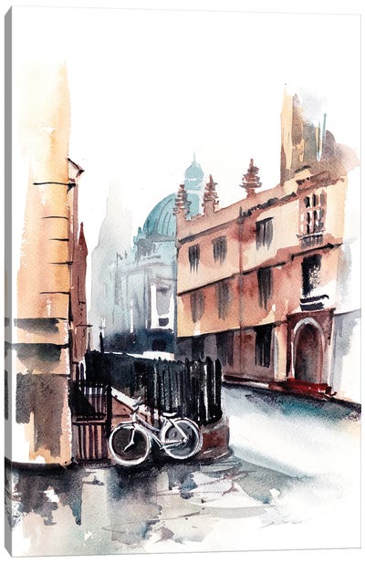 London Streets Canvas Art Print - Serene Watercolors