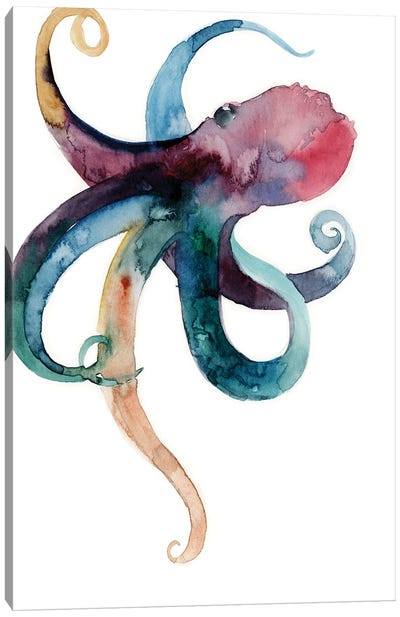 Octopus Canvas Art Print - Serene Watercolors