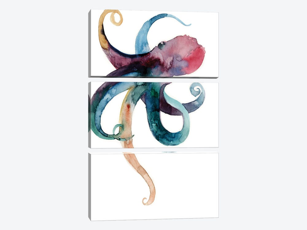 Octopus by Sophie Rodionov 3-piece Canvas Wall Art