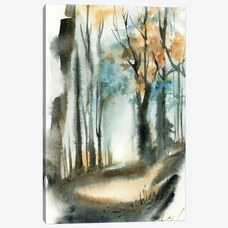 Path In Autumnal Forest Canvas Print #SRV31} by Sophie Rodionov Canvas Wall Art
