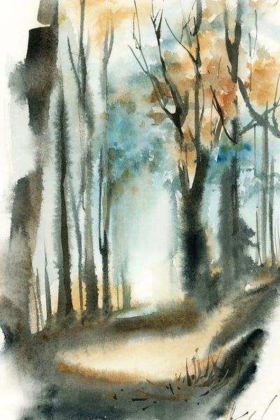 Refreshing Workspace: Path In Autumnal Forest by Sophie Rodionov