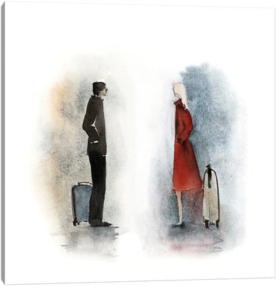 The Meeting - Love Story Canvas Art Print - Sophie Rodionov