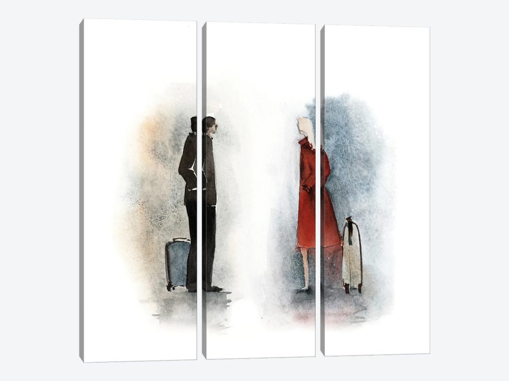 The Meeting - Love Story by Sophie Rodionov 3-piece Canvas Print