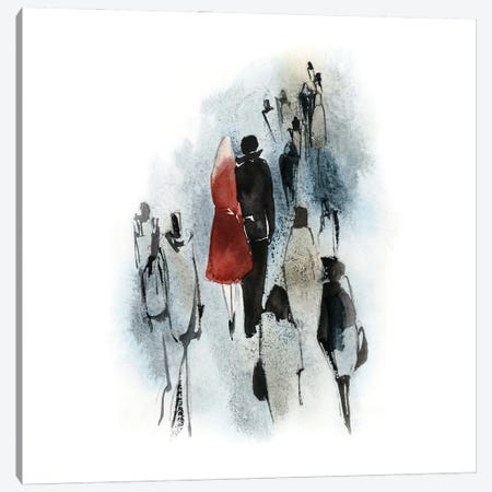 In A Crowd - Love Story Canvas Print #SRV34} by Sophie Rodionov Canvas Print