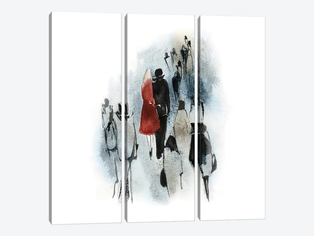 In A Crowd - Love Story by Sophie Rodionov 3-piece Canvas Art