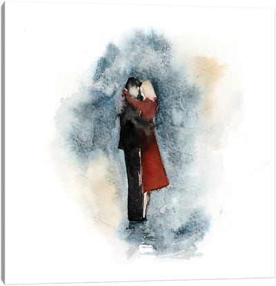The Hug - Love Story Canvas Art Print - Sophie Rodionov