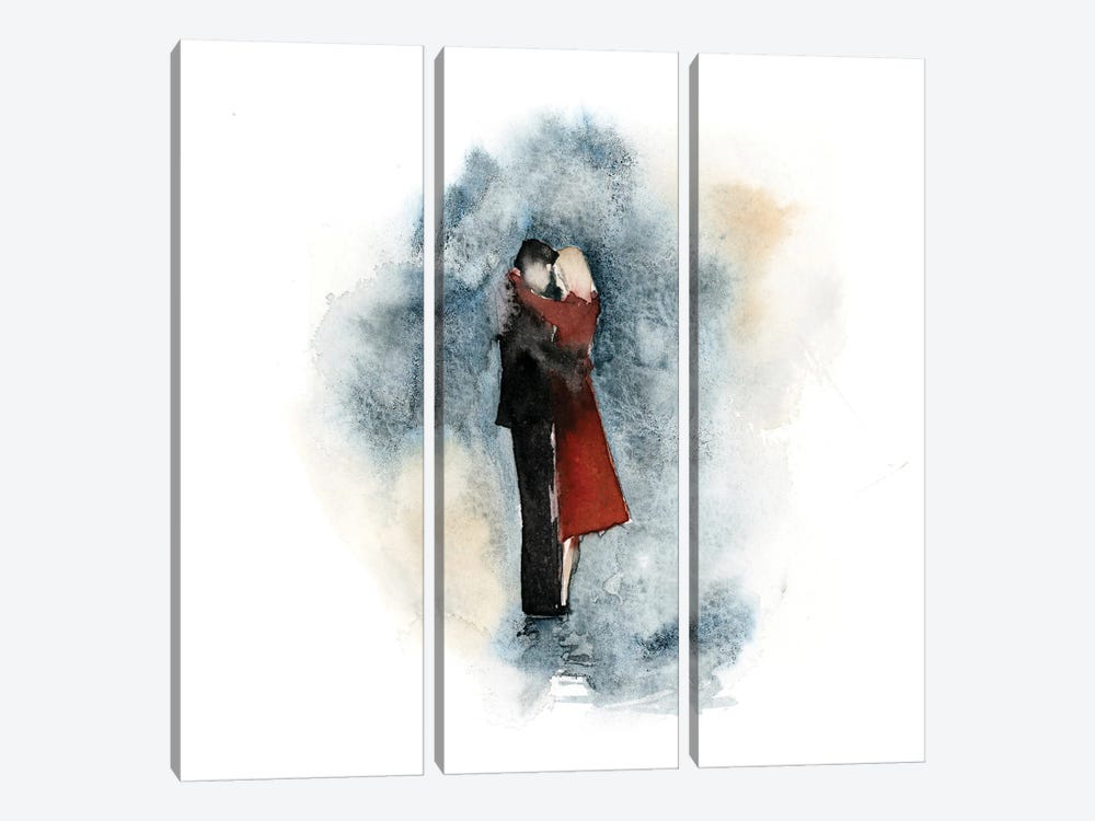 The Hug - Love Story by Sophie Rodionov 3-piece Canvas Print