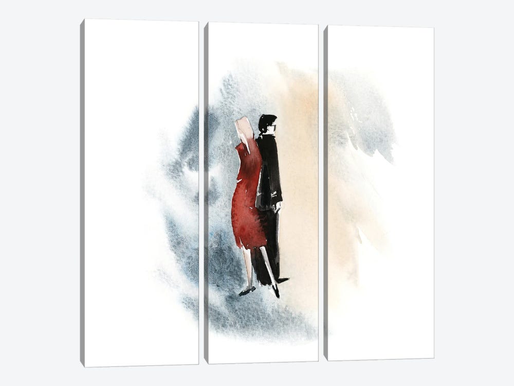 Back To Back - Love Story by Sophie Rodionov 3-piece Canvas Art