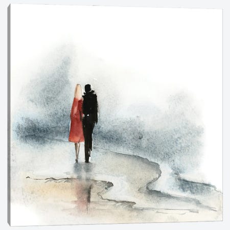 Beach Walk - Love Story Canvas Print #SRV37} by Sophie Rodionov Canvas Art Print