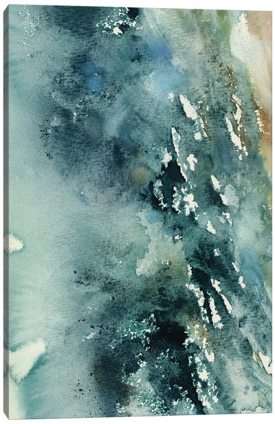 Abstract Sea I Canvas Art Print - Serene Watercolors
