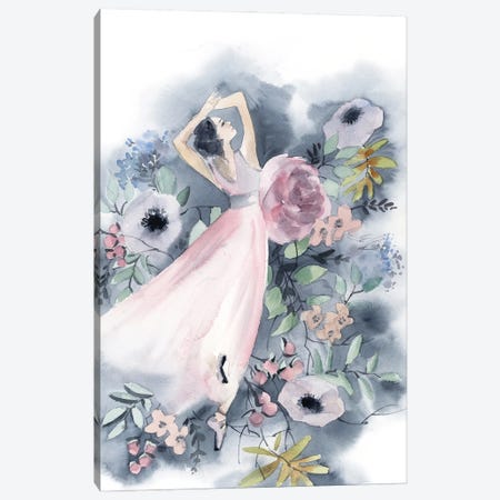 Ballerina And Flowers II Canvas Print #SRV60} by Sophie Rodionov Art Print