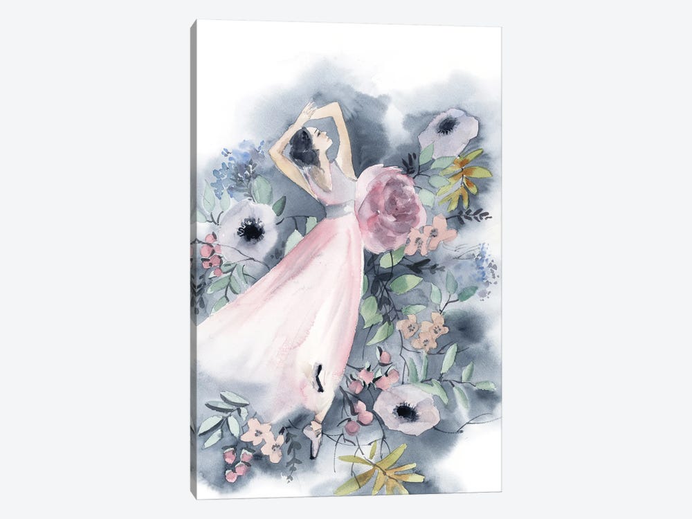 Ballerina And Flowers II by Sophie Rodionov 1-piece Canvas Print