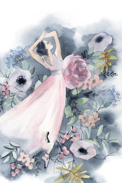 Ballet: Ballerina And Flowers II by Sophie Rodionov
