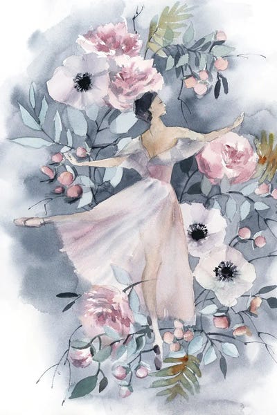 Ballet: Ballerina And Flowers IV by Sophie Rodionov