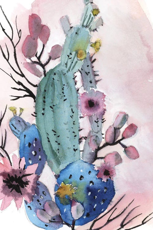 Tropical Cactus And Florals II