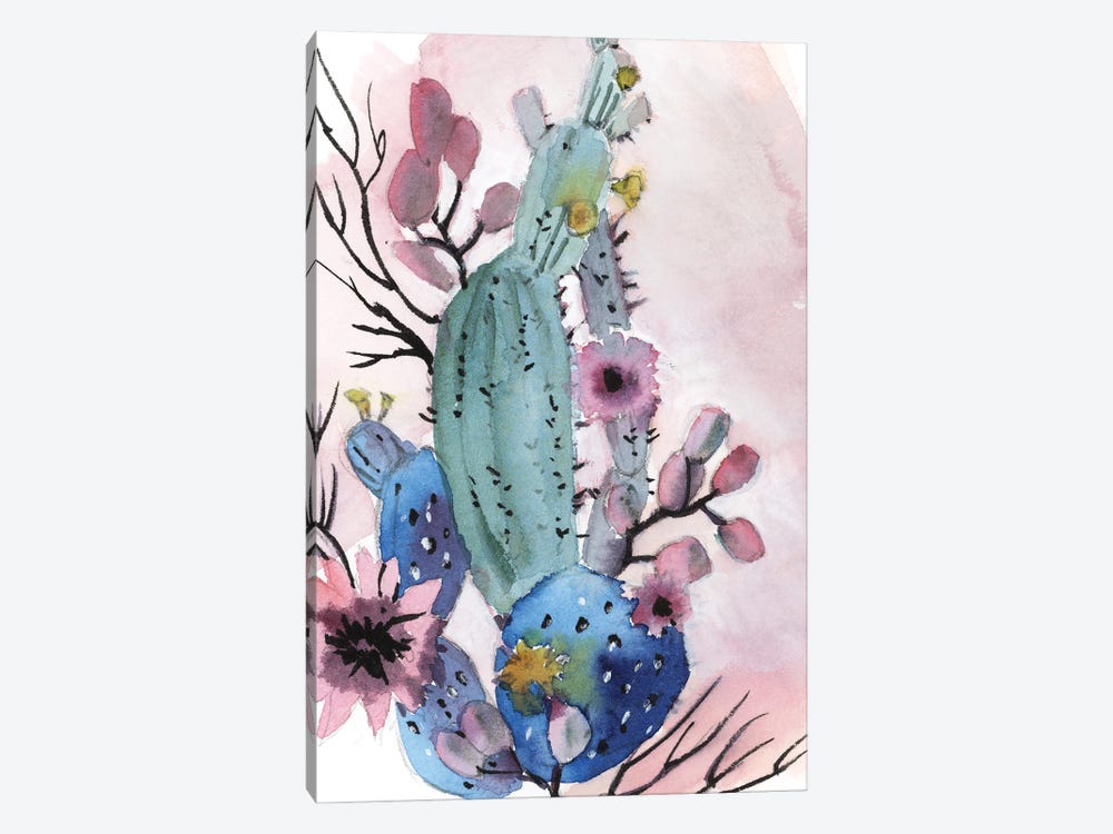 Tropical Cactus And Florals II by Sophie Rodionov 1-piece Canvas Artwork