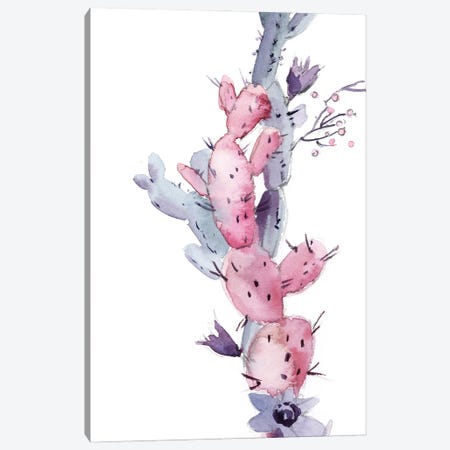 Pink Cactus I Canvas Print #SRV66} by Sophie Rodionov Canvas Artwork