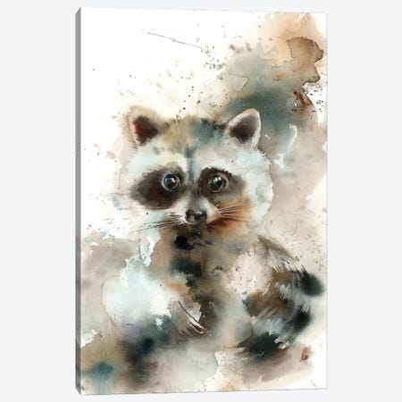 Raccoon Canvas Print #SRV79} by Sophie Rodionov Canvas Artwork
