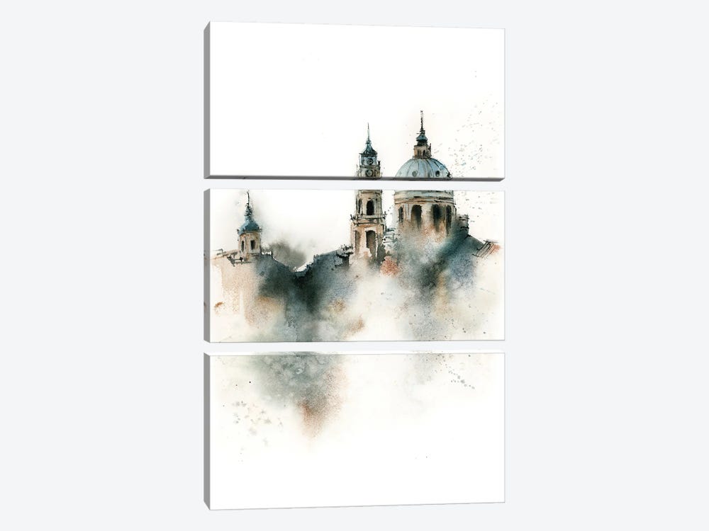 Prague Roofs by Sophie Rodionov 3-piece Canvas Print